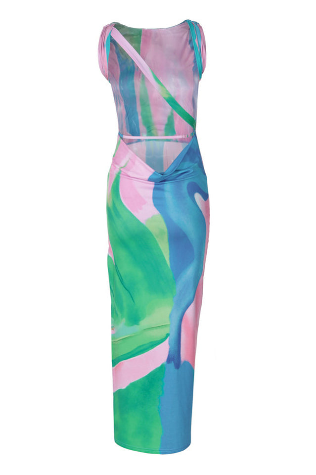 Metztli Printed Maxi Dress