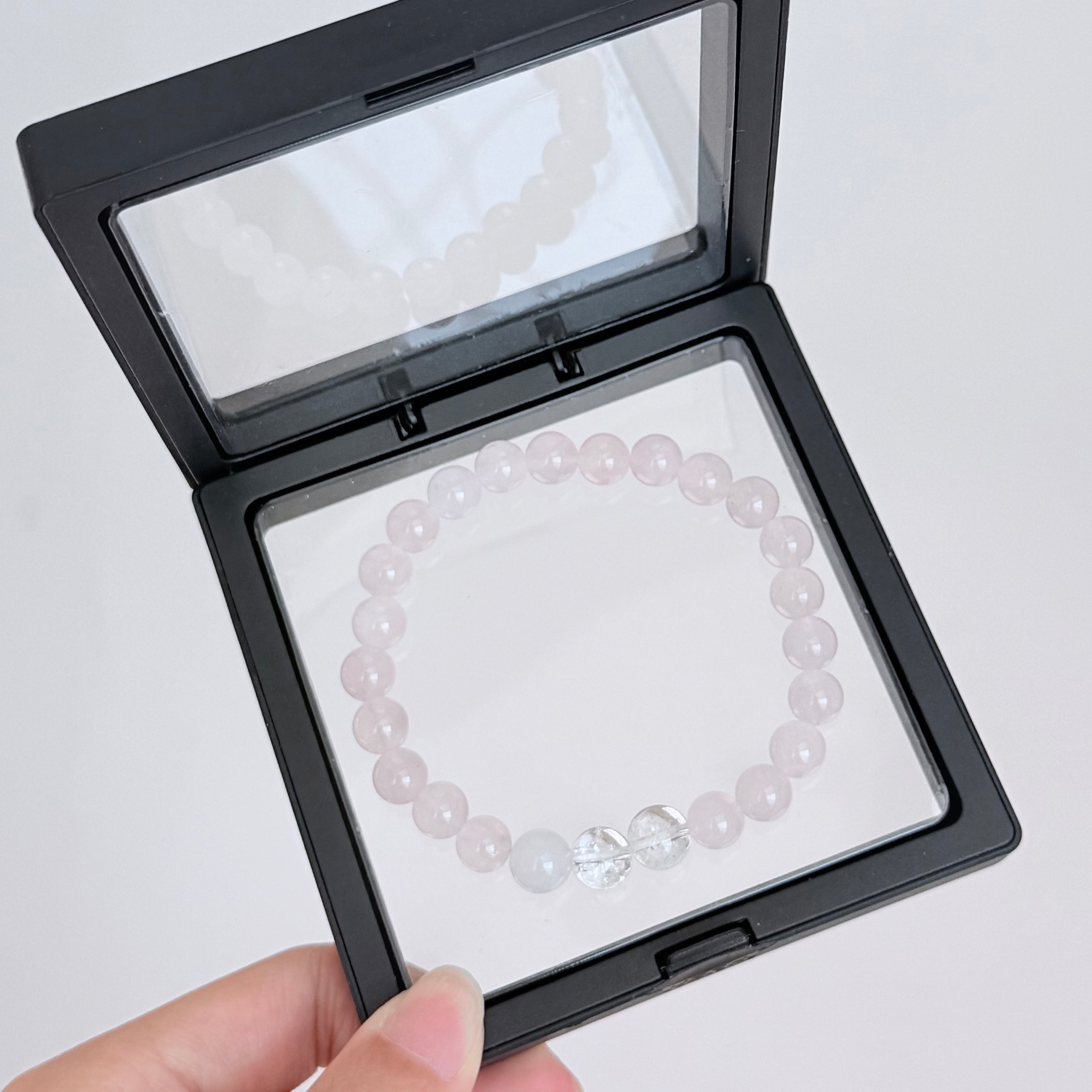 Rose Quartz & Clear Quartz Bracelet