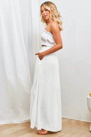 Basic High Waisted Flare Trousers