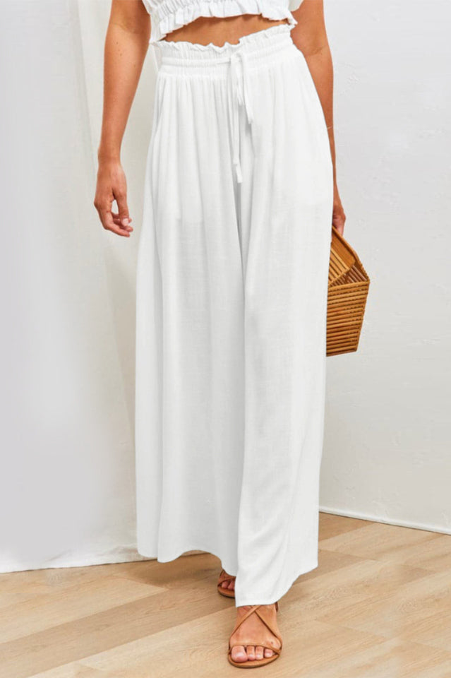 Basic High Waisted Flare Trousers