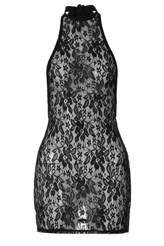 See Through Lace Mini Dress