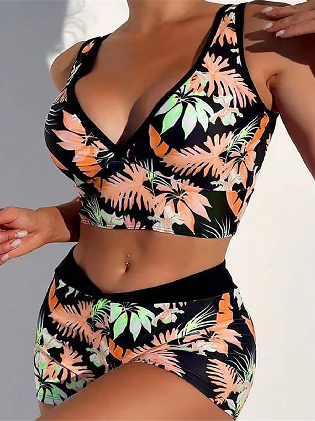 Andrea Flowers Floral Shorts Bikini