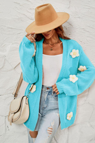 Fall In Daisy Oversized Knit Cardigan