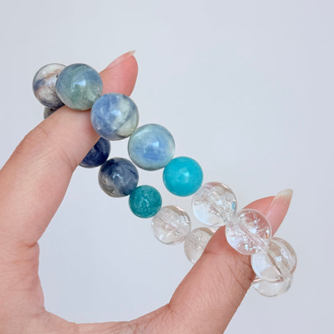 Kyanite & Clear Quartz Crystal Bracelet
