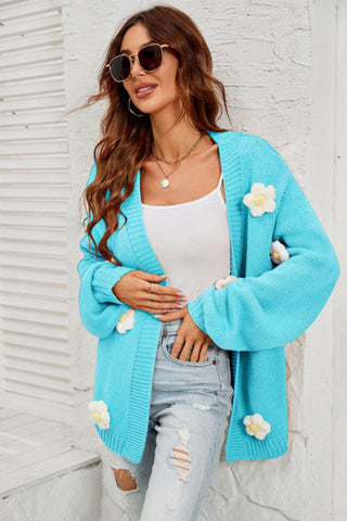 Fall In Daisy Oversized Knit Cardigan