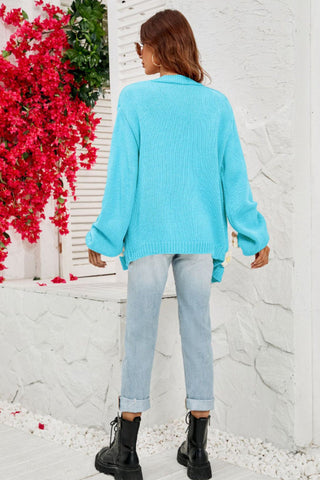 Fall In Daisy Oversized Knit Cardigan