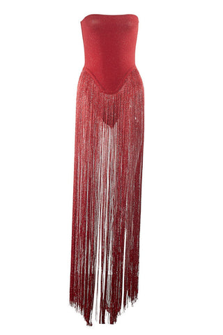 Oakley White Fringe Sexy Dress