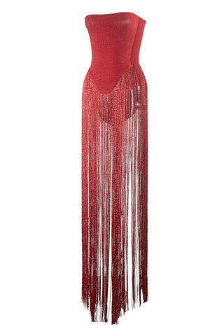Oakley White Fringe Sexy Dress