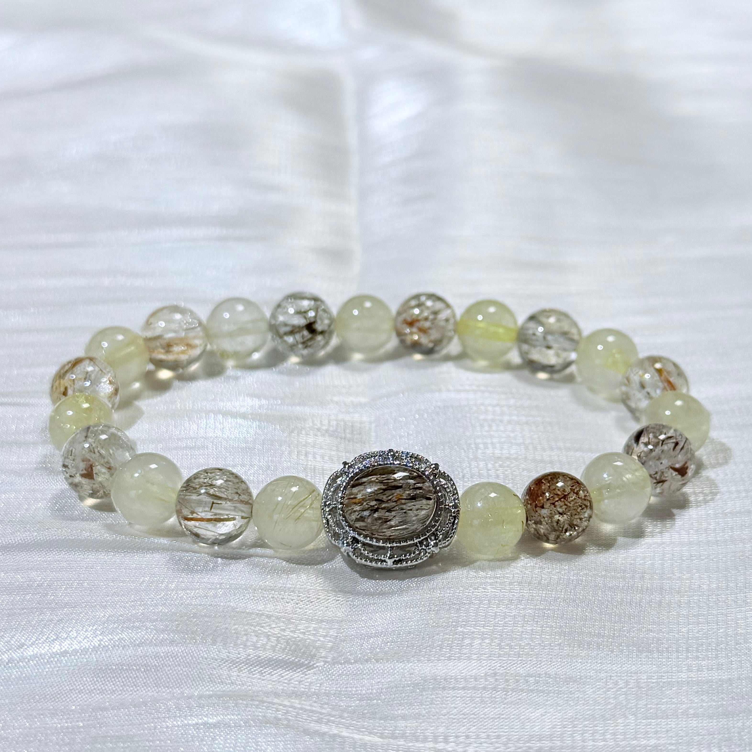 Rutilated Quartz Crystal Bracelet