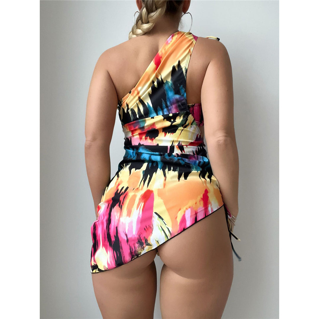 Tammy With Dress Printed Bandeau Bikini