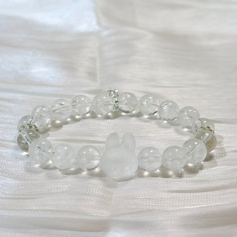 Clear Quartz Crystal Bracelet with Sparkling Star Charm