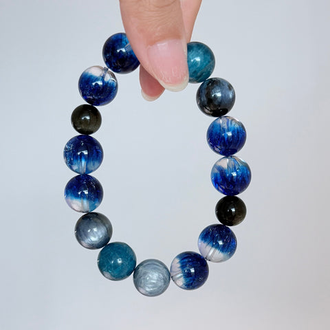 Blue Galaxy Kyanite Crystal Bracelet