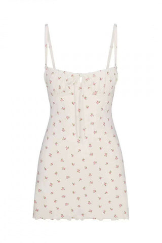 SKIMS Logo Pointelle Mini Dress