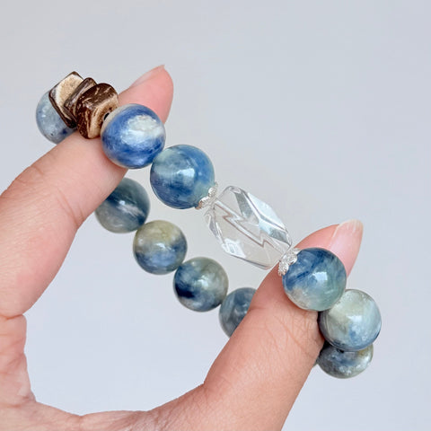 Kyanite & Clear Quartz Bracelet