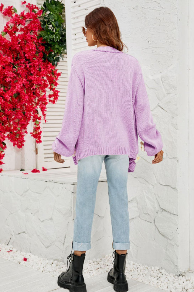 Fall In Daisy Oversized Knit Cardigan