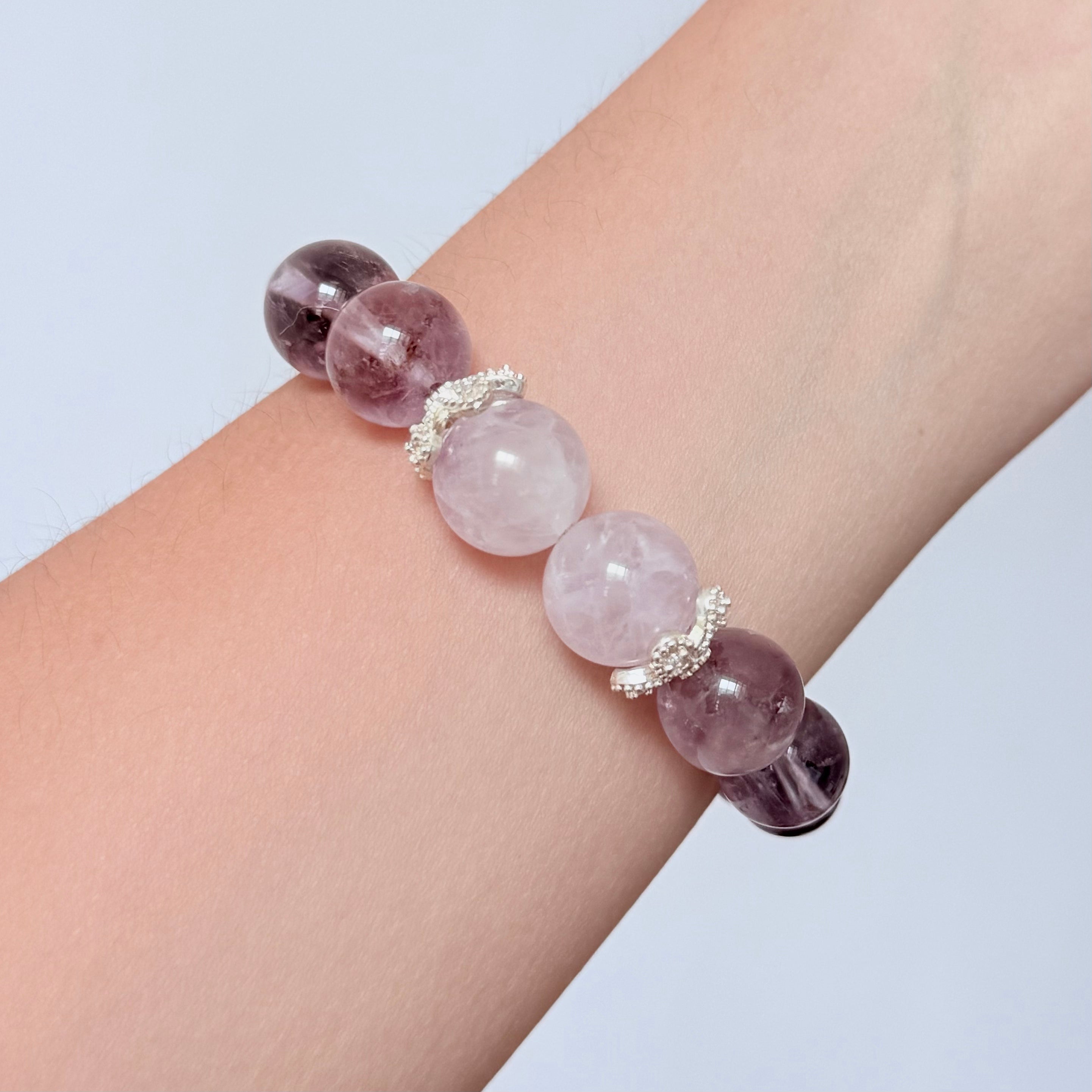 Amethyst & Lavender Quartz Bracelet