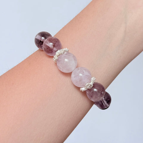 Amethyst & Lavender Quartz Bracelet
