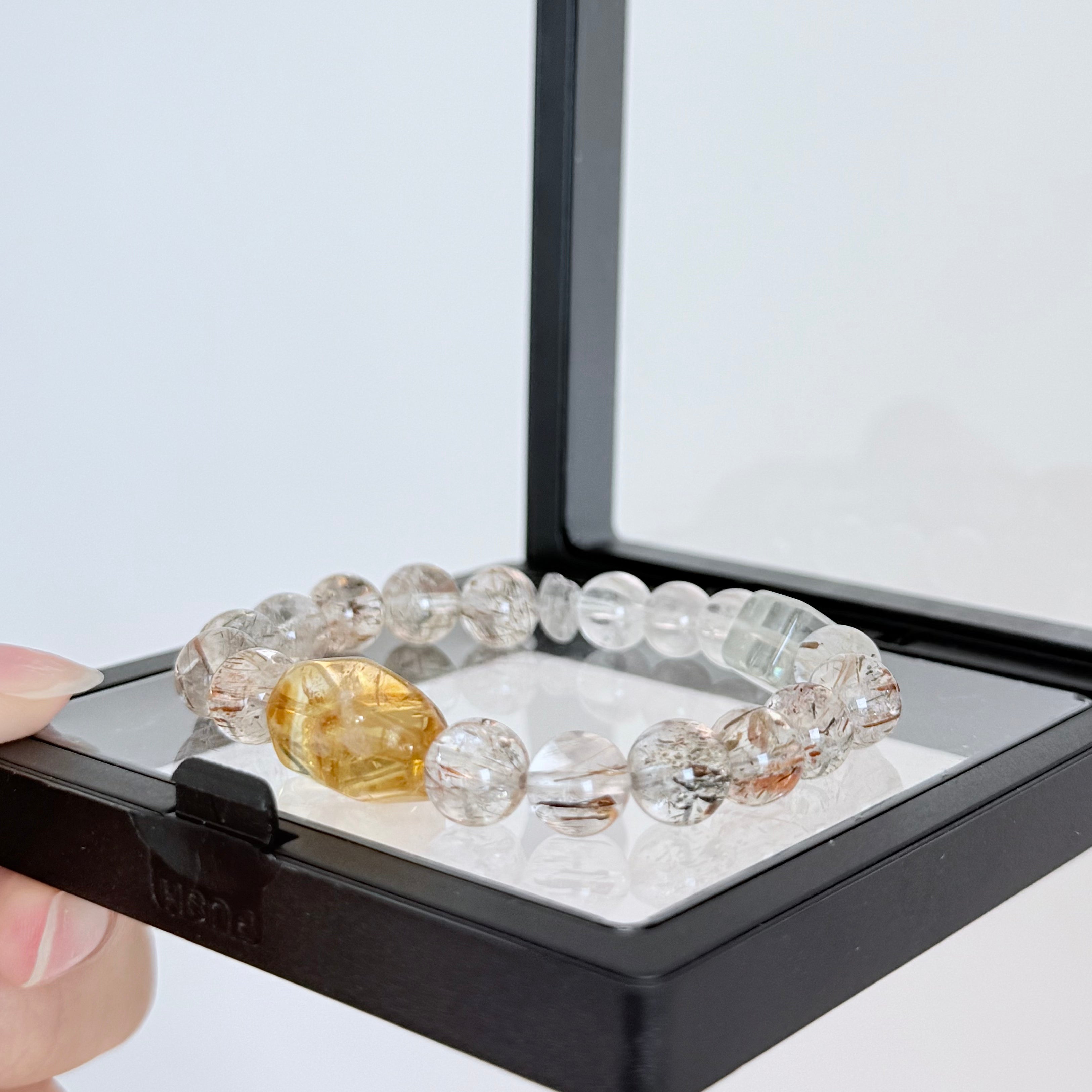 Rutilated Quartz & Citrine Prosperity Bracelet