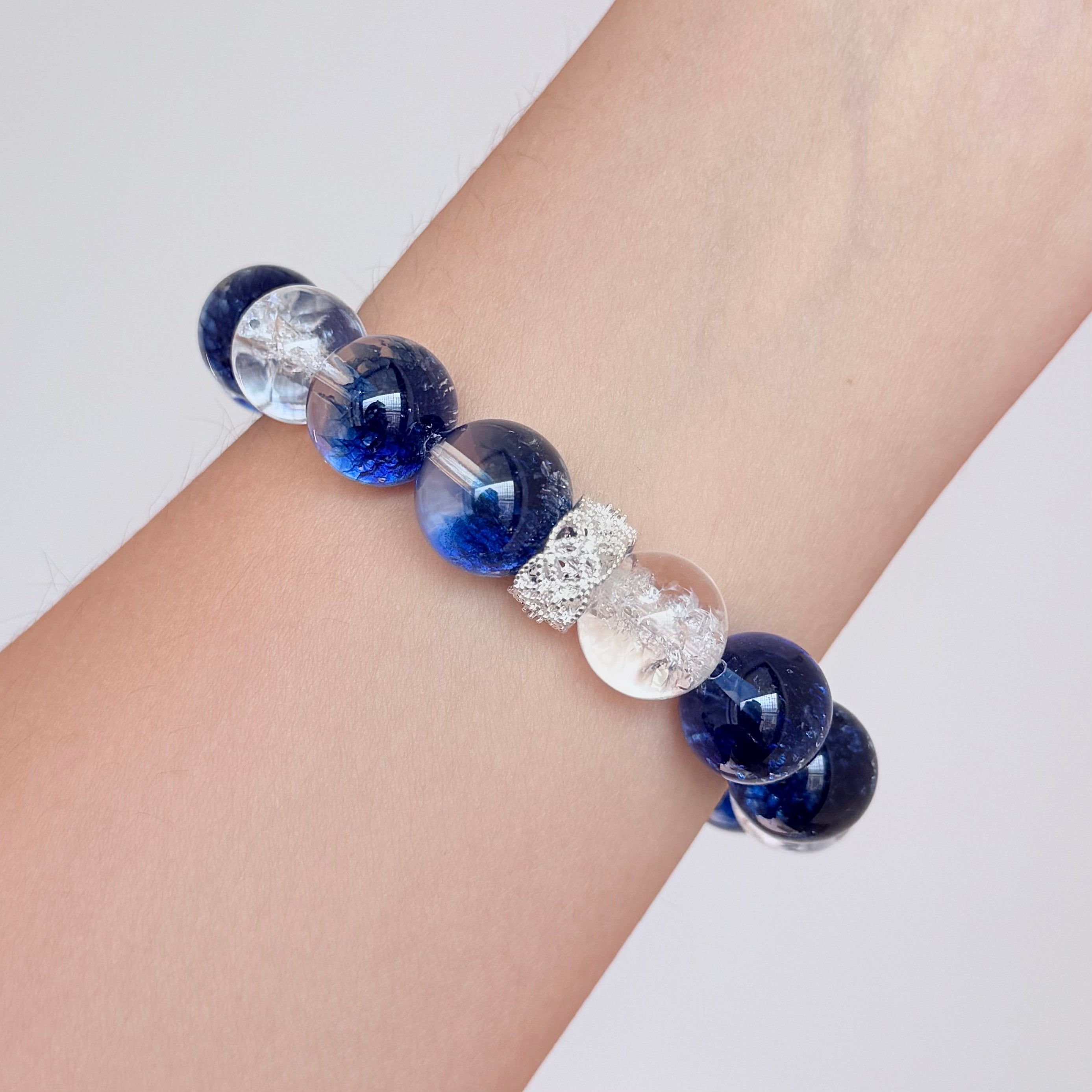 Kyanite & Clear Quartz Crystal Bracelet