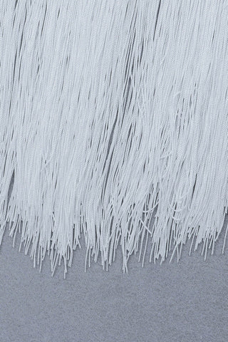 See Through Mesh Tassel Maxi Dress