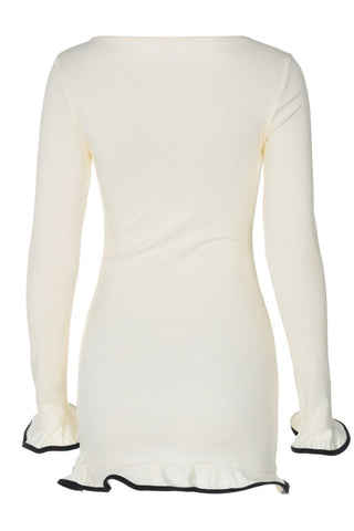 Tight Skirt With Ruffles Mini Dress