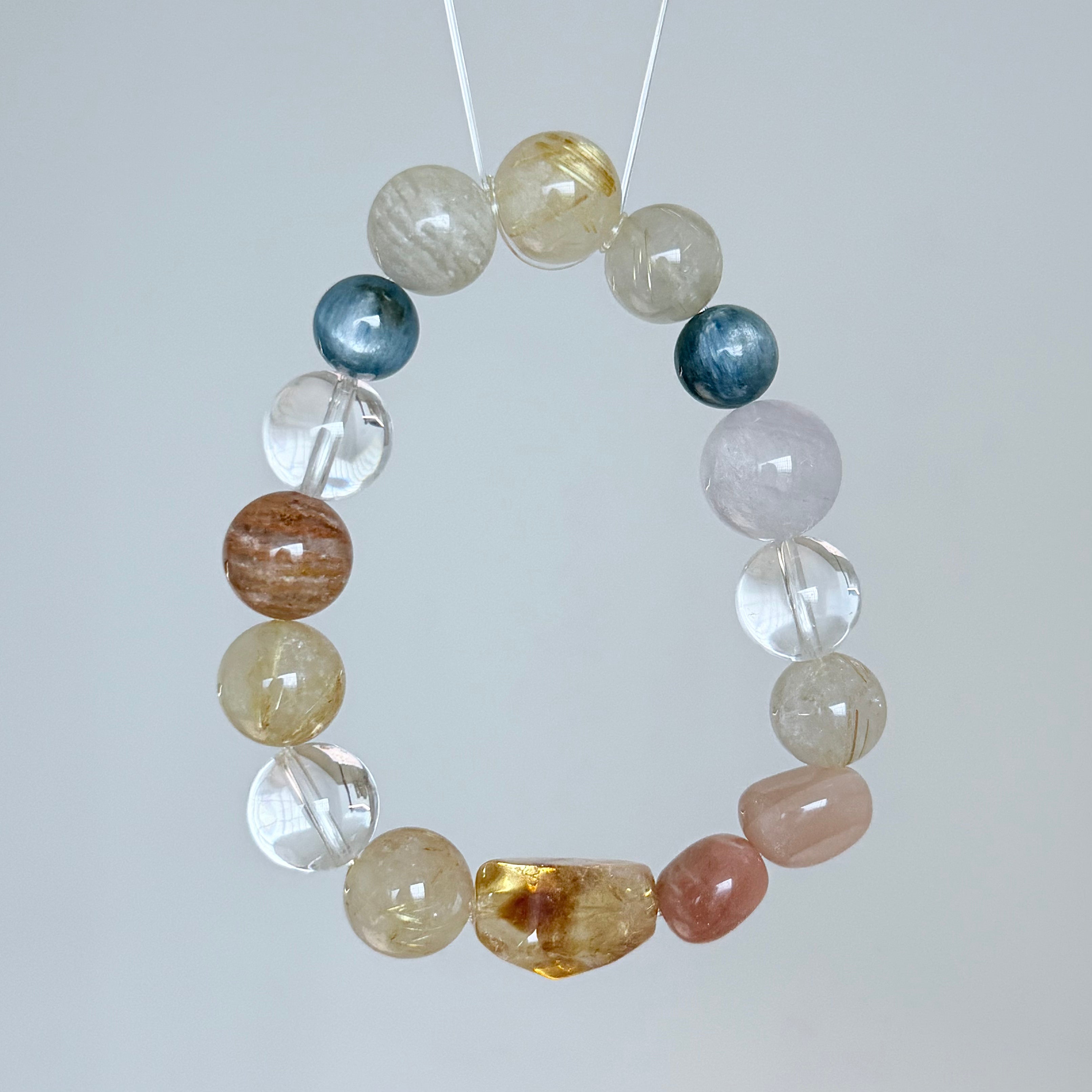 Golden Rutilated Quartz & Sunstone Bracelet