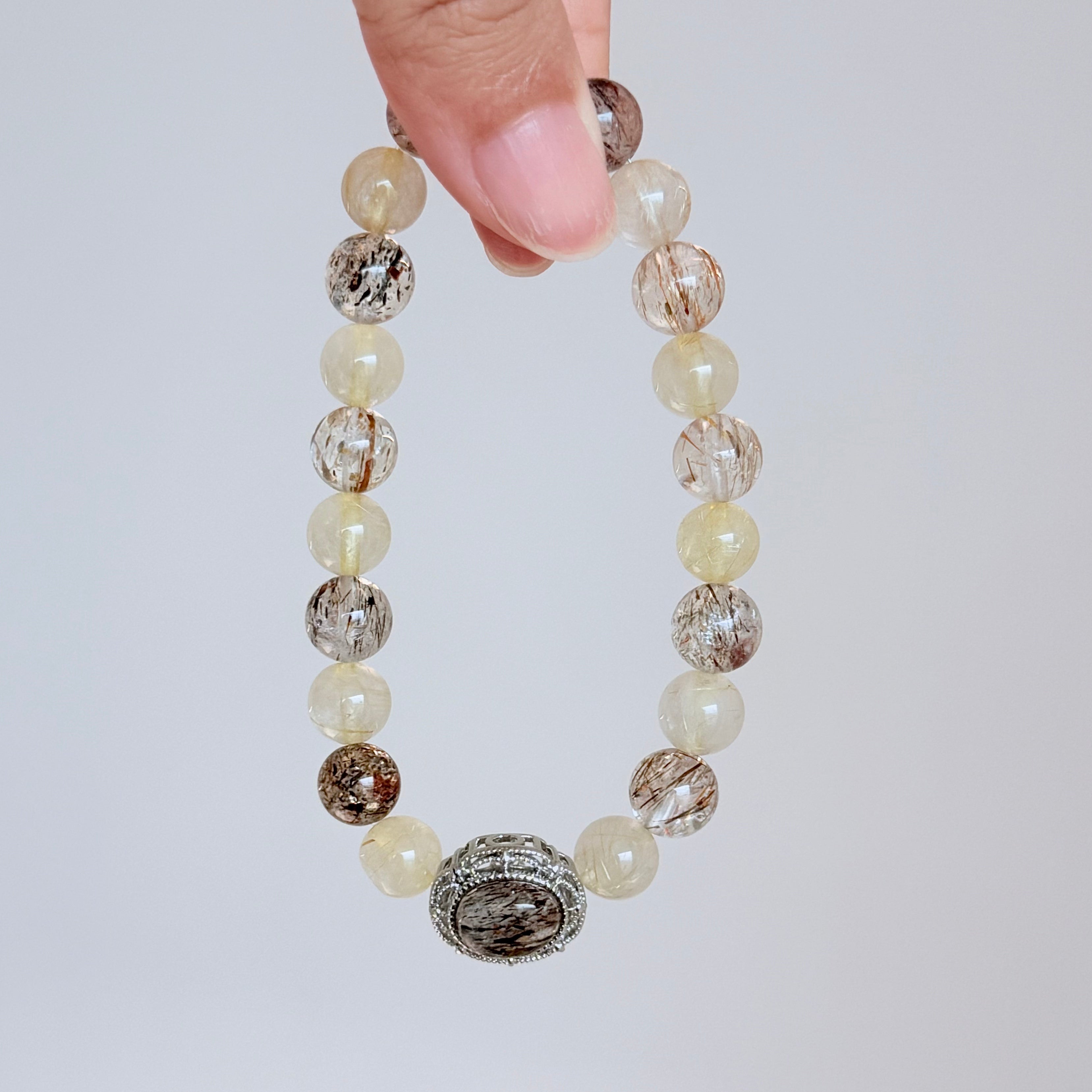 Rutilated Quartz Crystal Bracelet