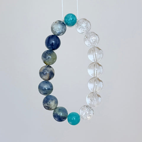 Kyanite & Clear Quartz Crystal Bracelet