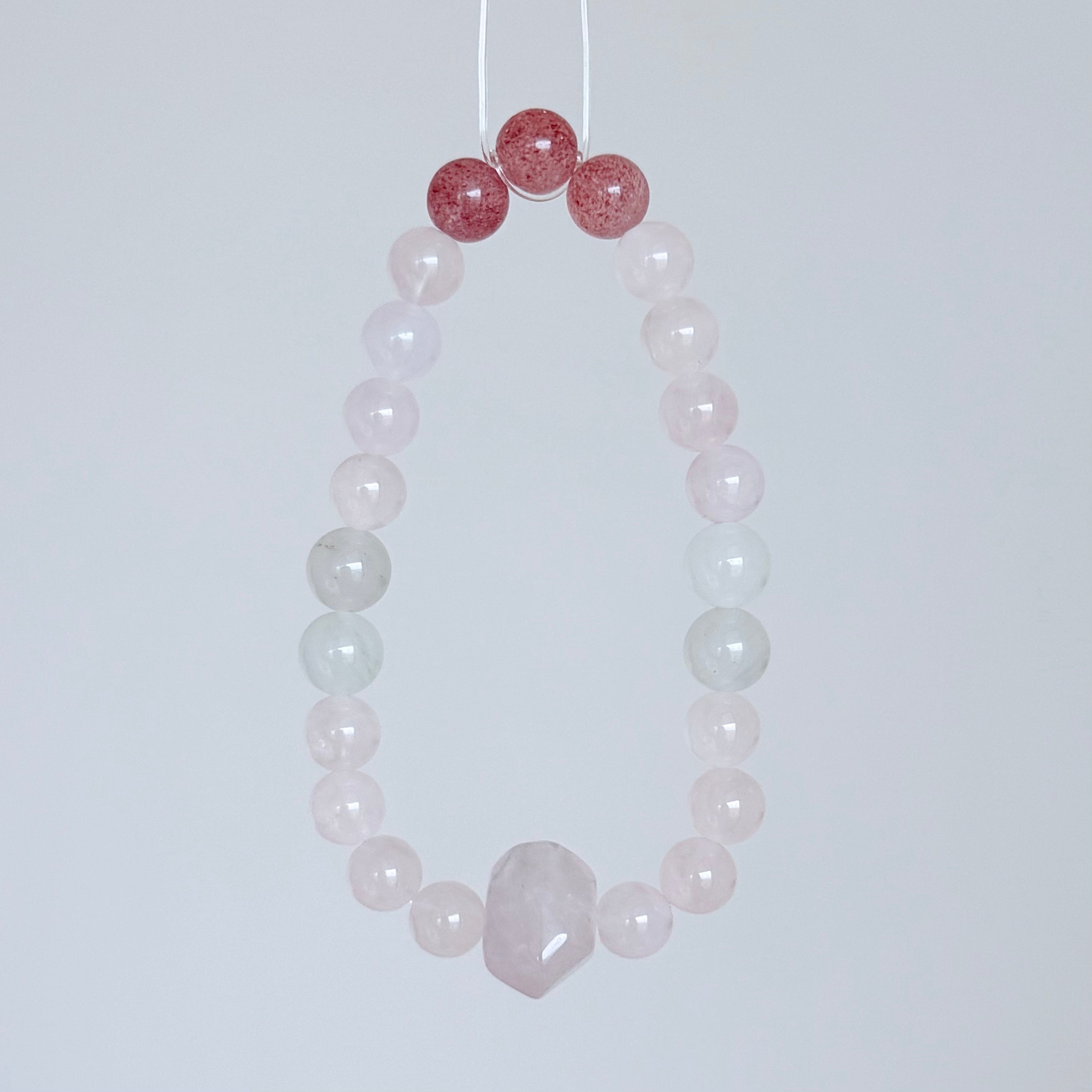 Rose Quartz & Strawberry Quartz Bracelet