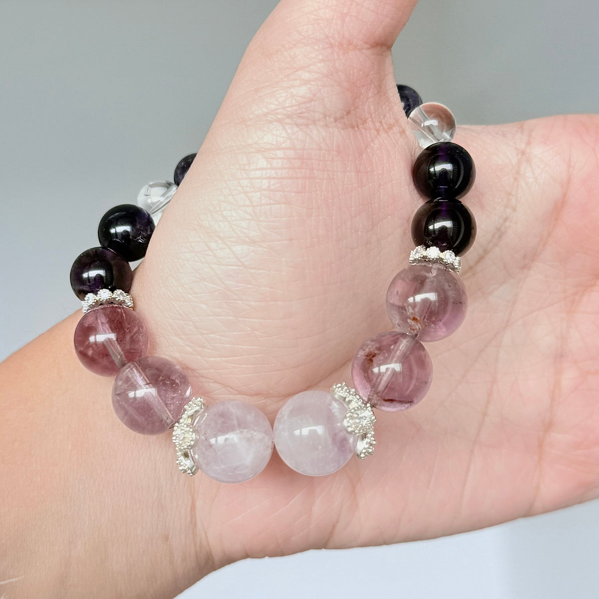 Amethyst & Lavender Quartz Bracelet