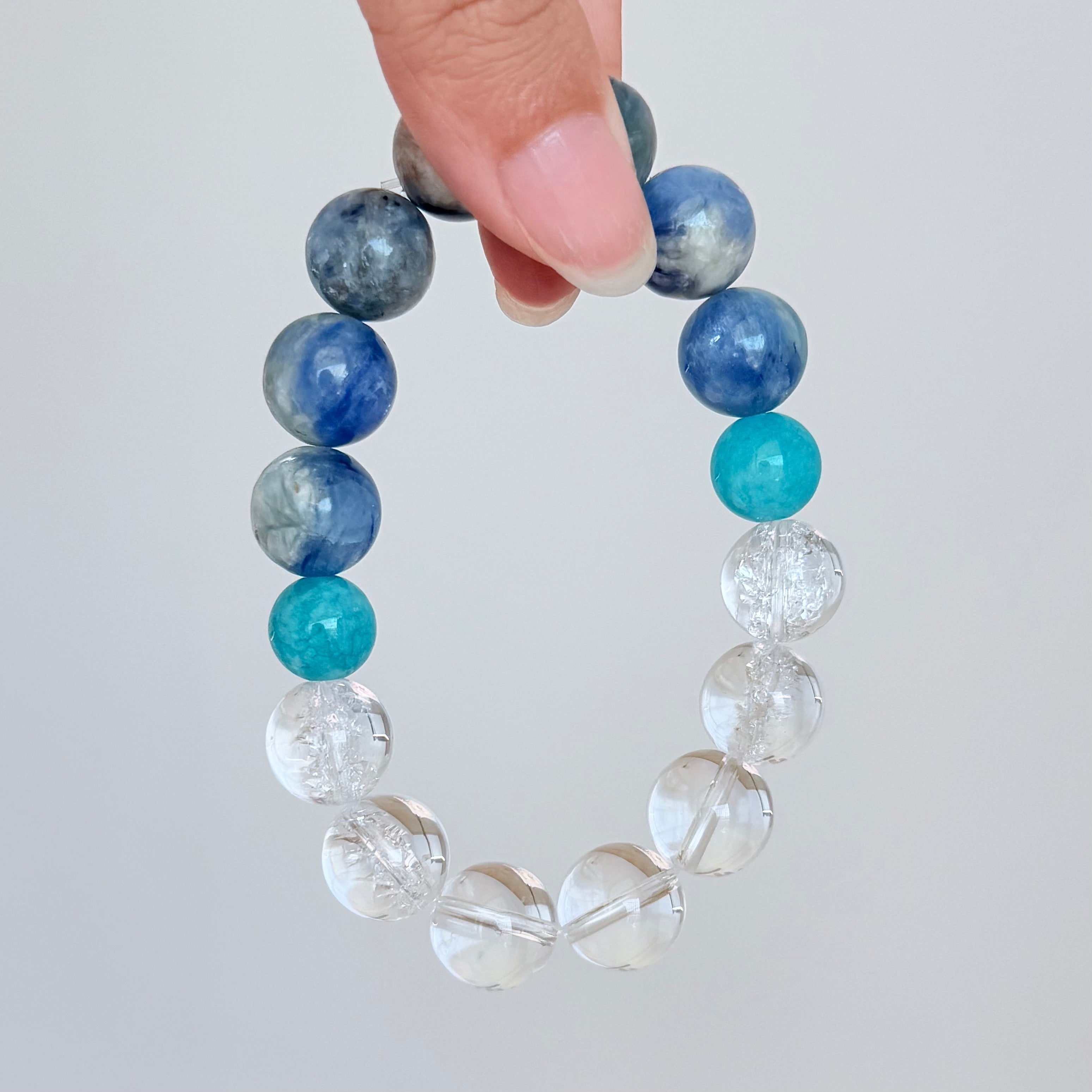 Kyanite & Clear Quartz Crystal Bracelet