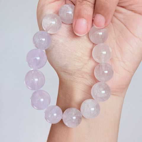 Lavender Amethyst & Clear Quartz Crystal Bracelet