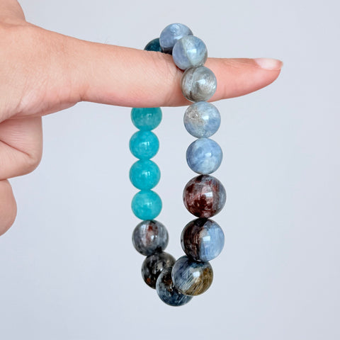 Blue Apatite & Sodalite Crystal Bracelet