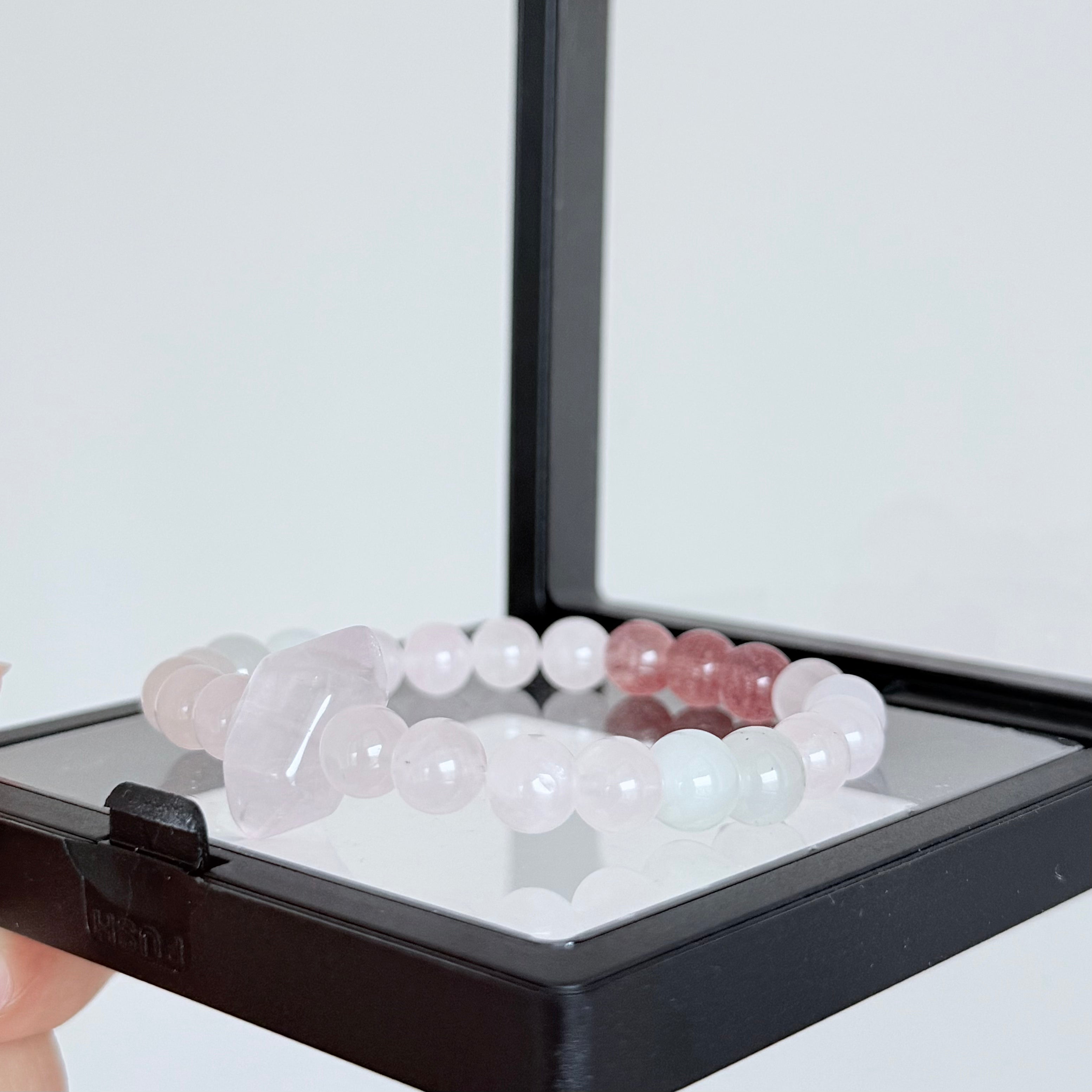 Rose Quartz & Strawberry Quartz Bracelet