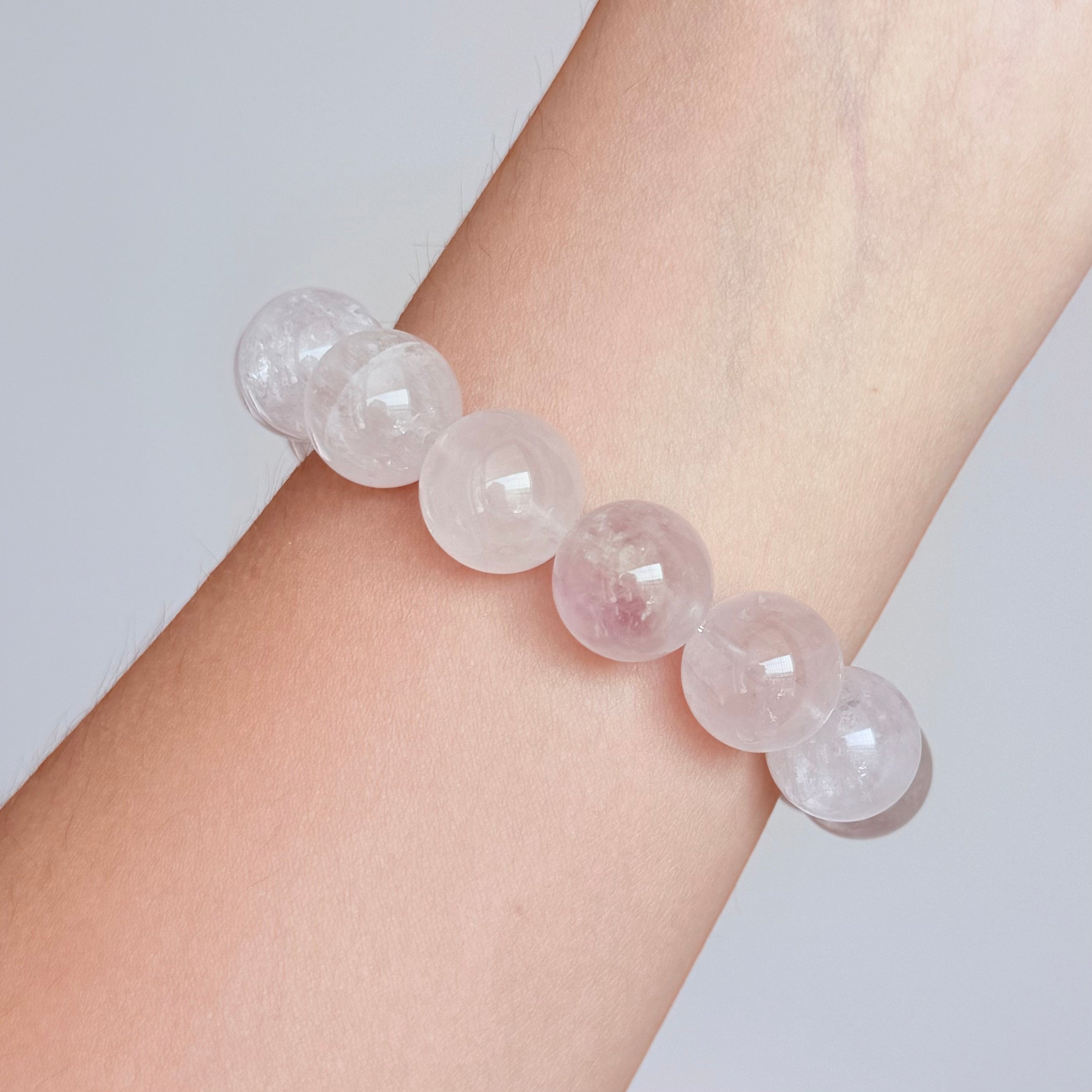 Lavender Amethyst & Clear Quartz Crystal Bracelet