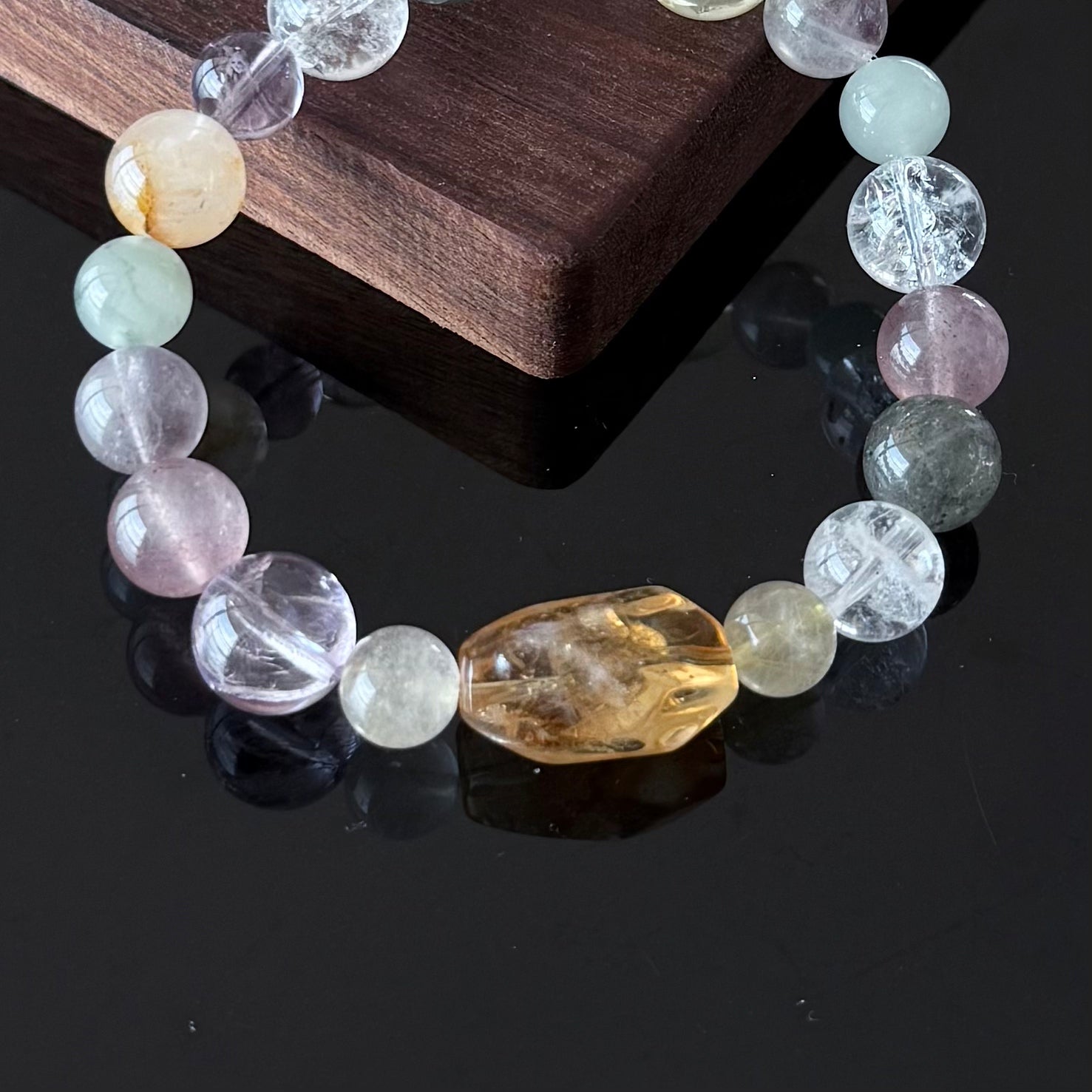 Natural Citrine Raw Crystal Bracelet
