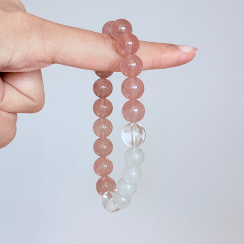 Strawberry Quartz & Aventurine Bracelet