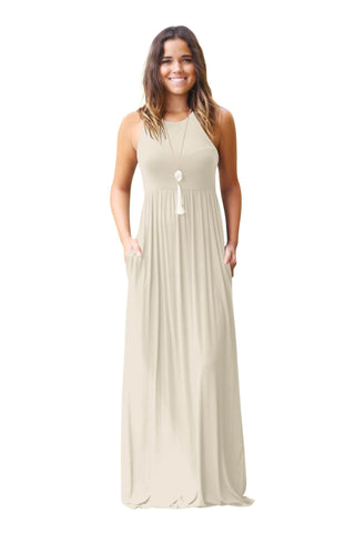 Sleeveless Pocket Maxi Dress