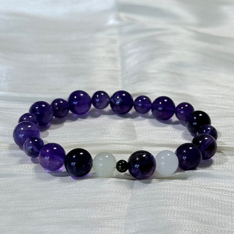 Amethyst & Moonstone Bracelet