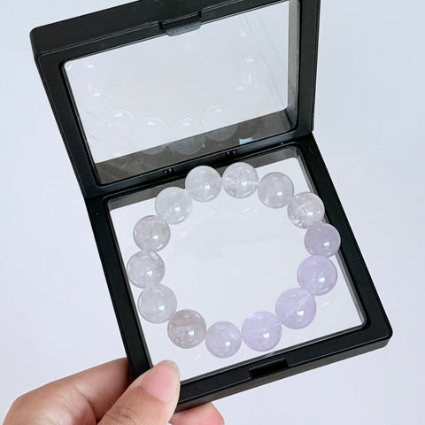 Lavender Amethyst & Clear Quartz Crystal Bracelet