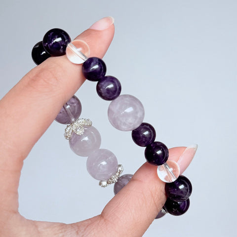 Amethyst & Lavender Quartz Bracelet