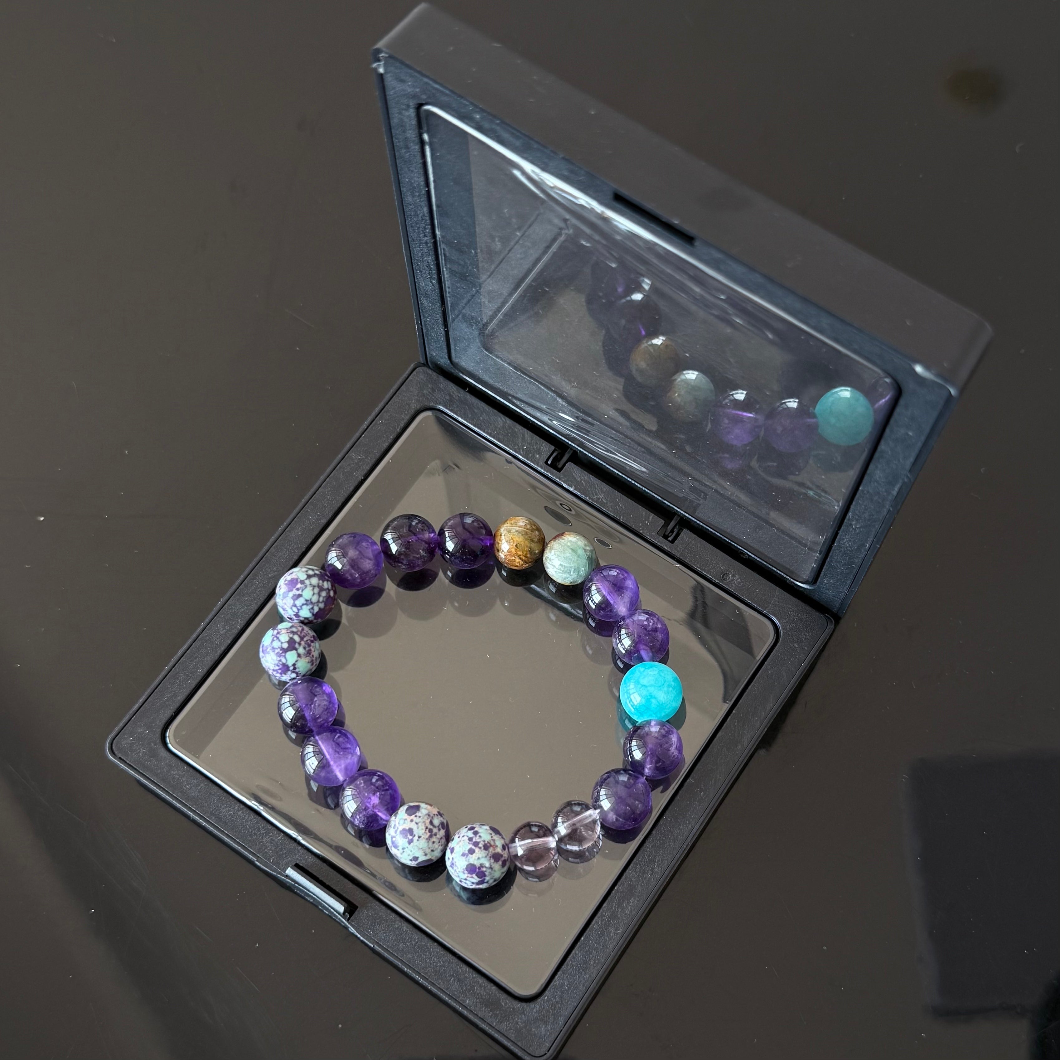 Amethyst & Turquoise Mixed Gemstone Bracelet