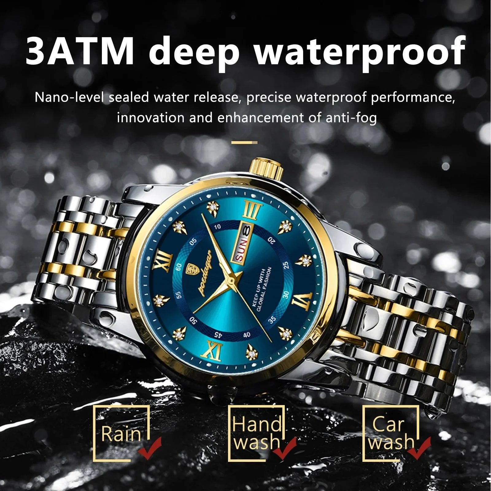 936 Simple Watch - Waterproof Quartz Stainless Steel Wristwatch