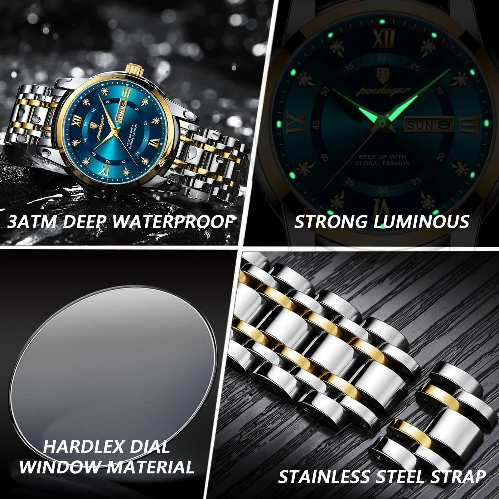 936 Simple Watch - Waterproof Quartz Stainless Steel Wristwatch