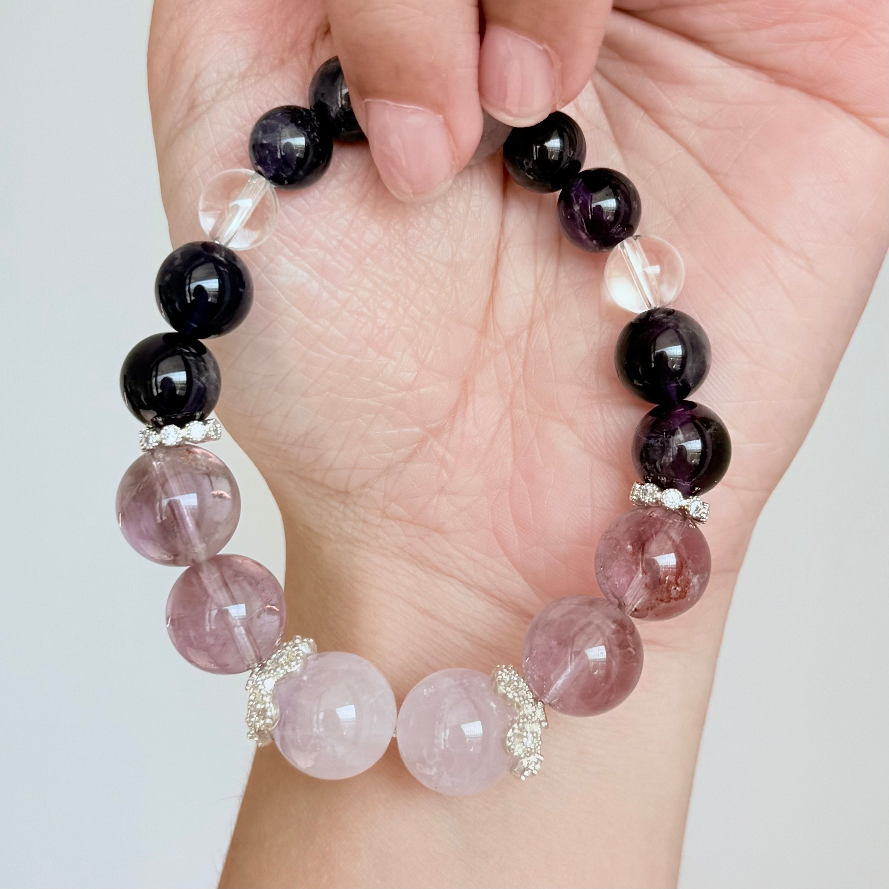 Amethyst & Lavender Quartz Bracelet