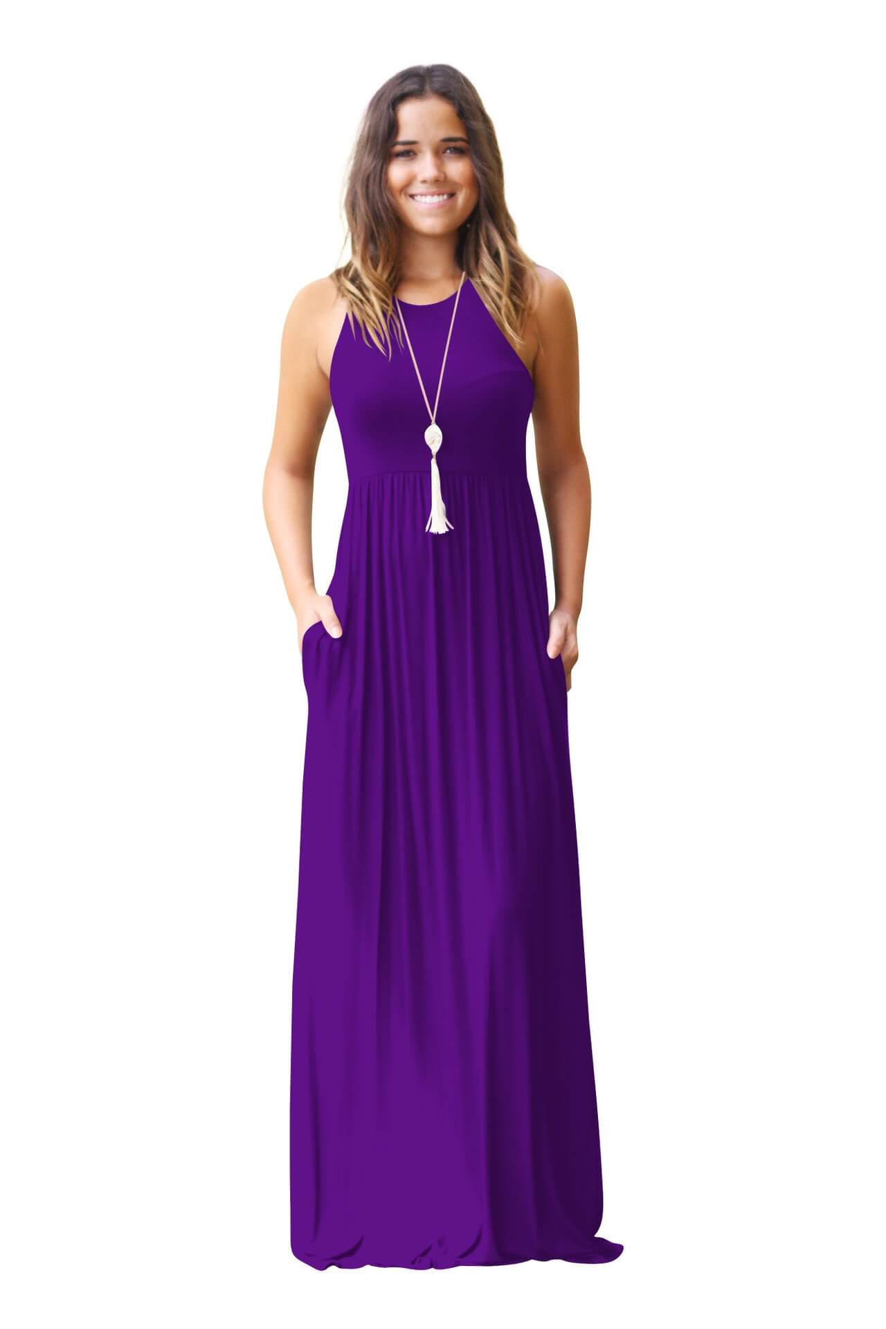 Sleeveless Pocket Maxi Dress