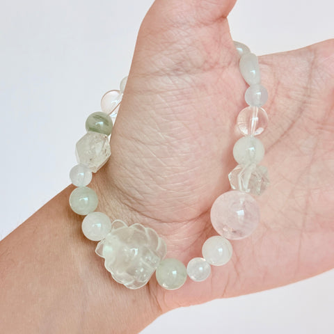 Aquamarine, Amethyst & Moonstone Bracelet