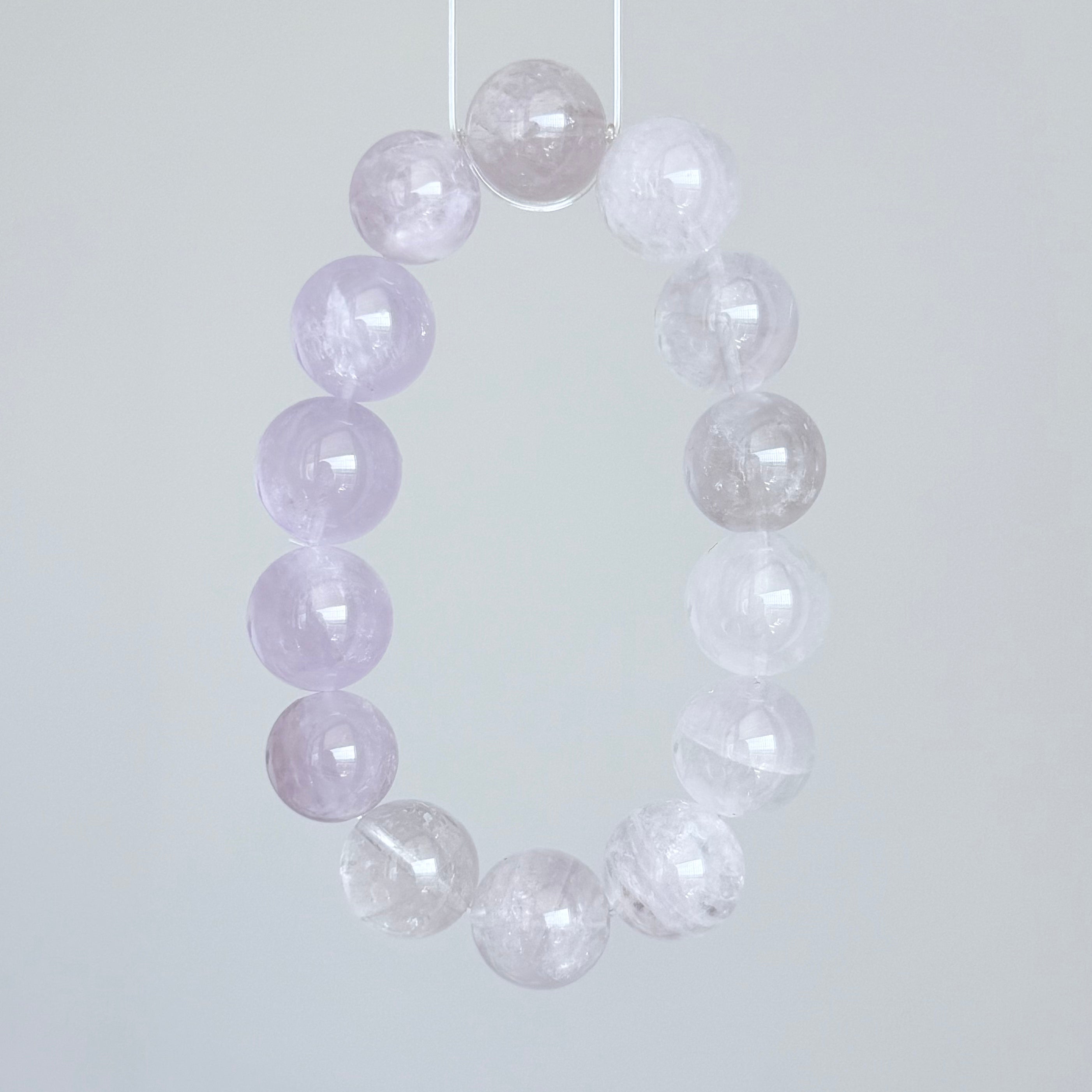 Lavender Amethyst & Clear Quartz Crystal Bracelet