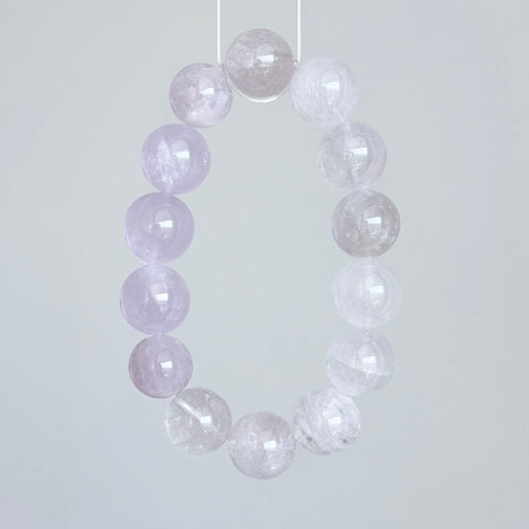 Lavender Amethyst & Clear Quartz Crystal Bracelet