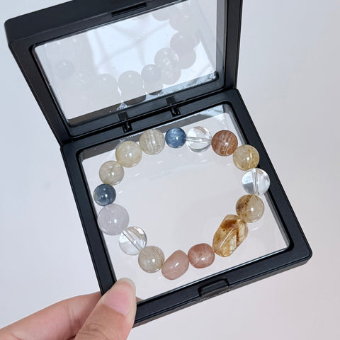 Golden Rutilated Quartz & Sunstone Bracelet